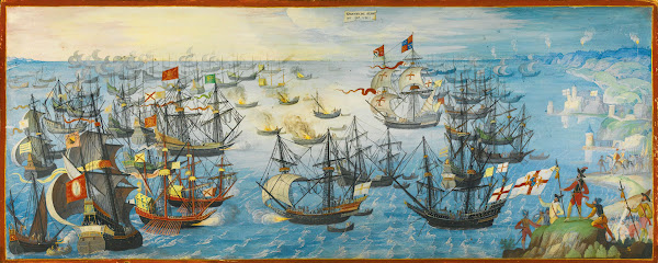 The Spanish Armada Off The South Coast Of England