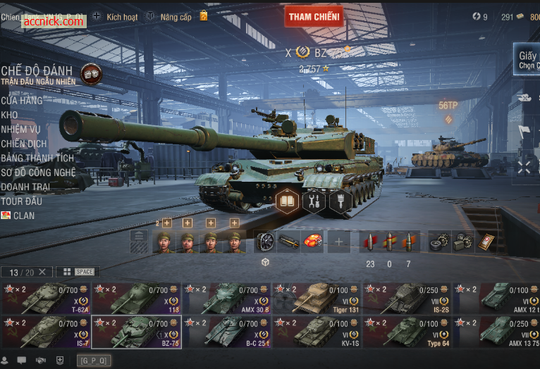 Acc World of Tanks server ASIA, garage nhiều xe mạnh, nổi bậ...