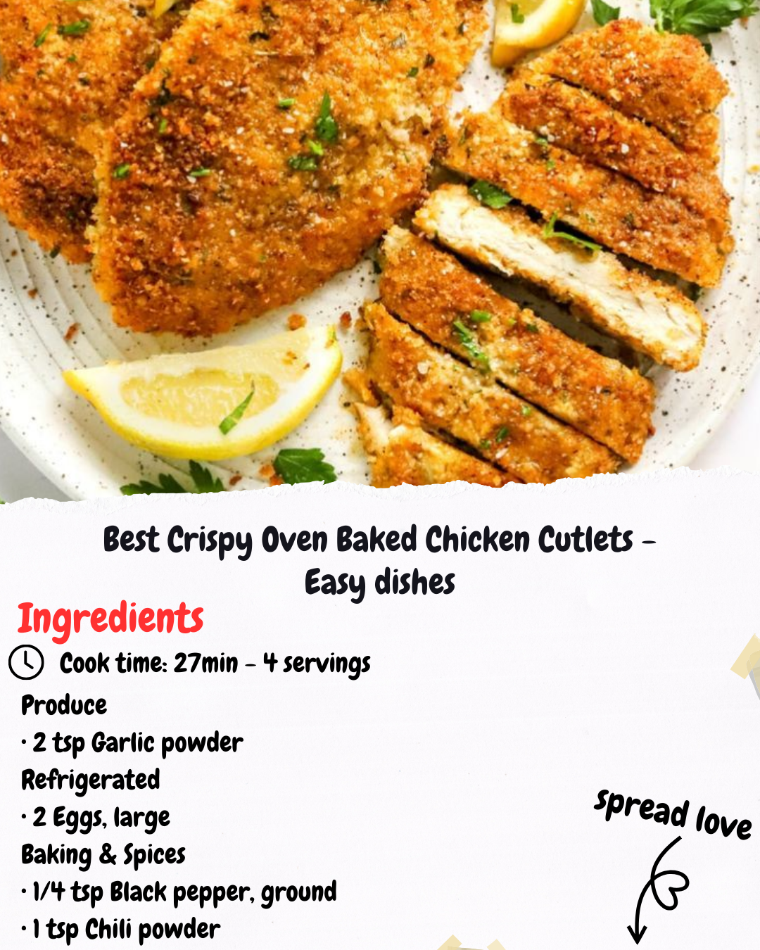 Best Crispy Oven Baked Chicken Cutlets - Easy dishes