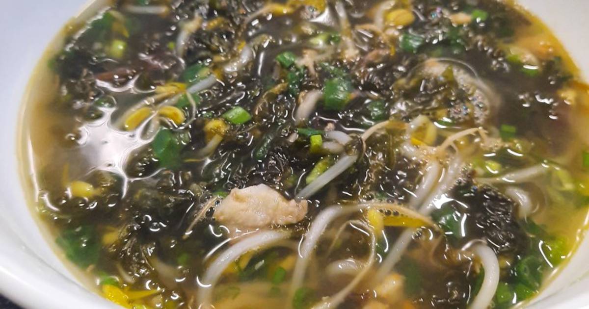 Canh giá đỗ rong biển