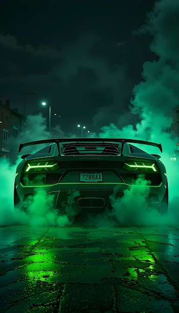 Green Lamborghini Picture