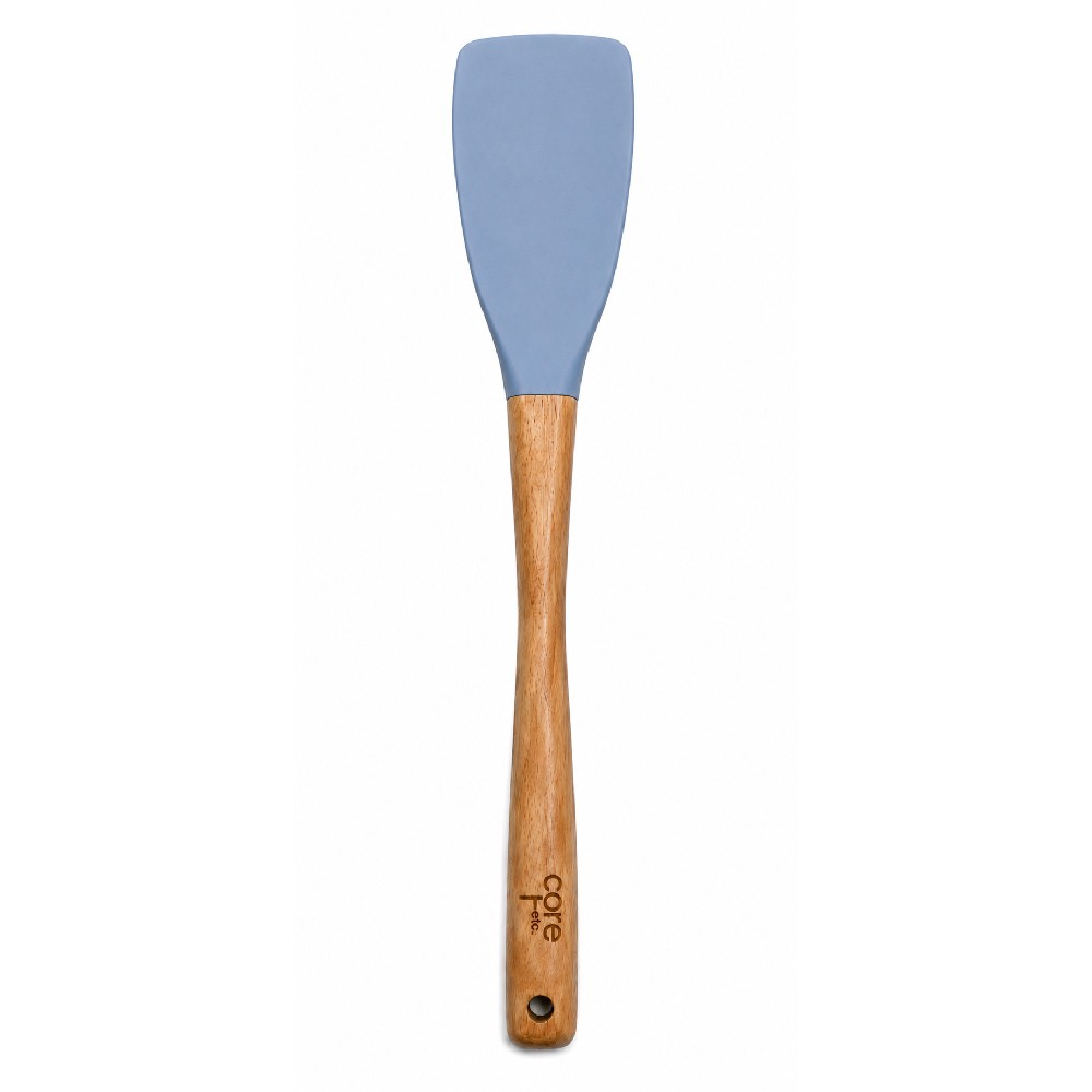 Volteador de silicona con mango de madera Core Bamboo™ color azul