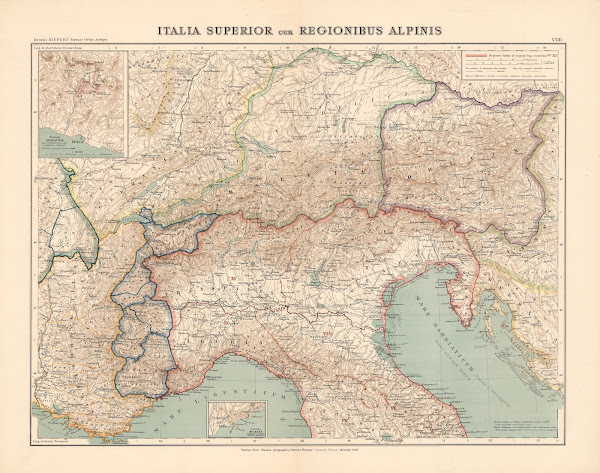 Italia superior vum regionibus alpinis 1914