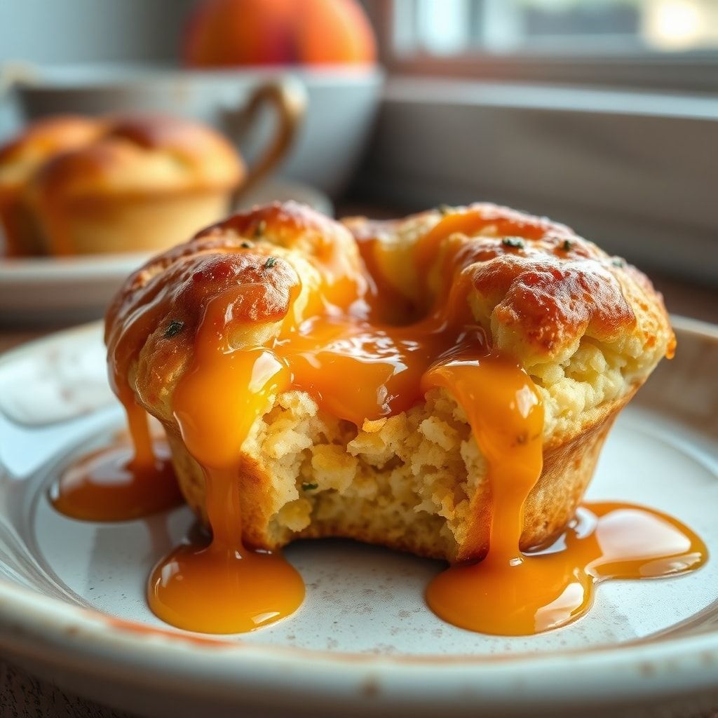 Easy Peach Pie Cruffins Recipe for Breakfast or Brunch – 5-Ingredient Flaky Pastry finished