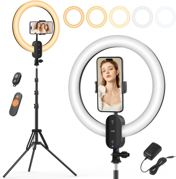 Mini Aro de Luz con Clip para Móvil y Portátil Recargable