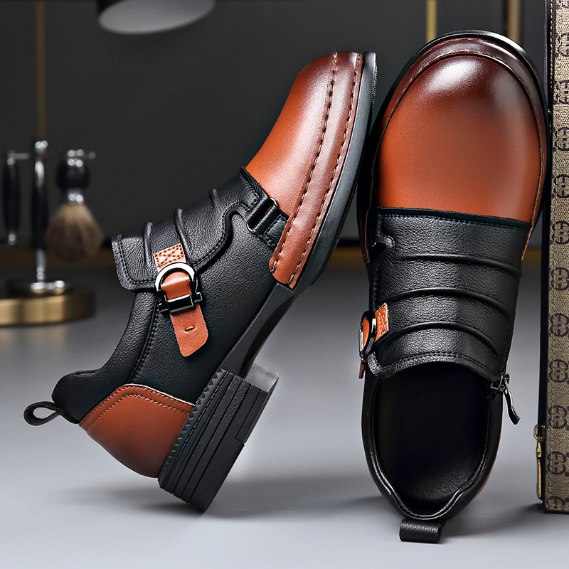 Men's Chelsea-style ankle boots with side zipper