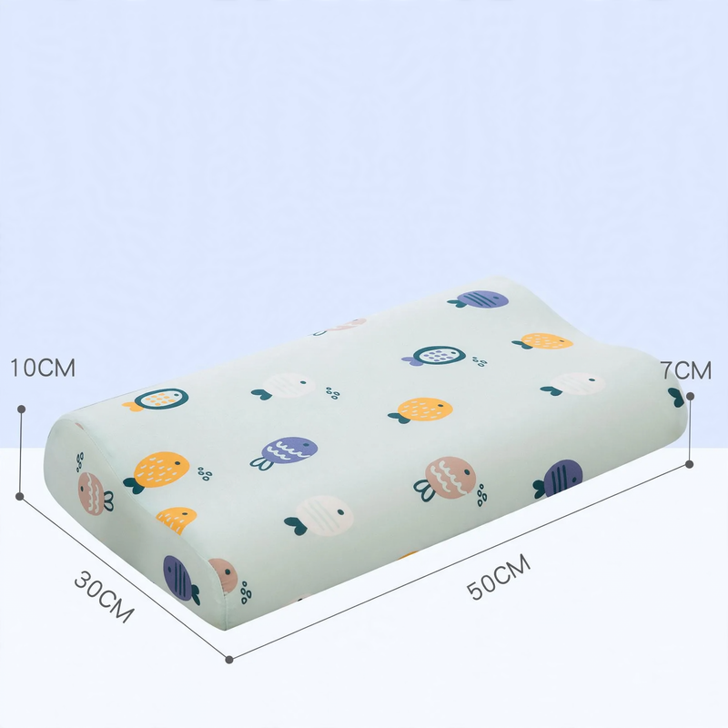 Children's pillow with wave design made of memory foam
