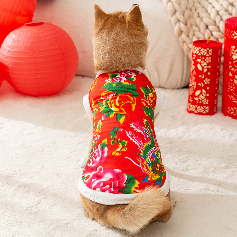 Winter coat for dogs, flannel, two-legged