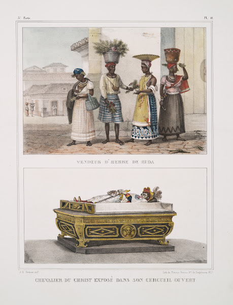 Vendeur dherbe de Ruda Chevalier de Christ exposé dans son cercueil ouvert 1834