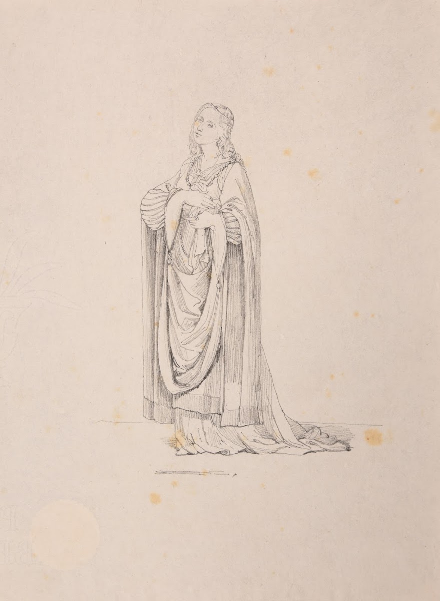 Jeune femme en costume XVe s