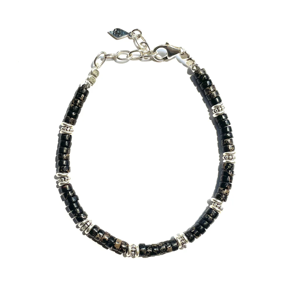 Браслет Gary с черной яшмой