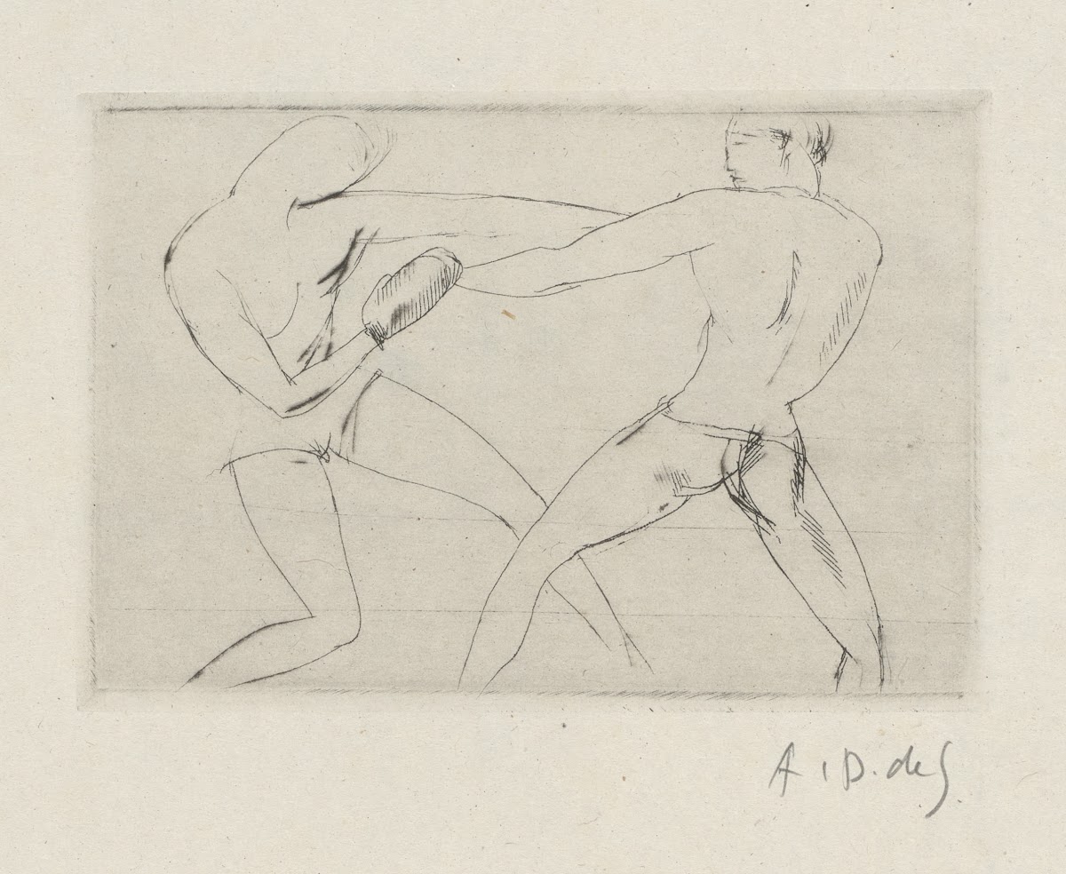 Tableau de la boxe illustré de 29 gravures à leau forte pl 6 1923