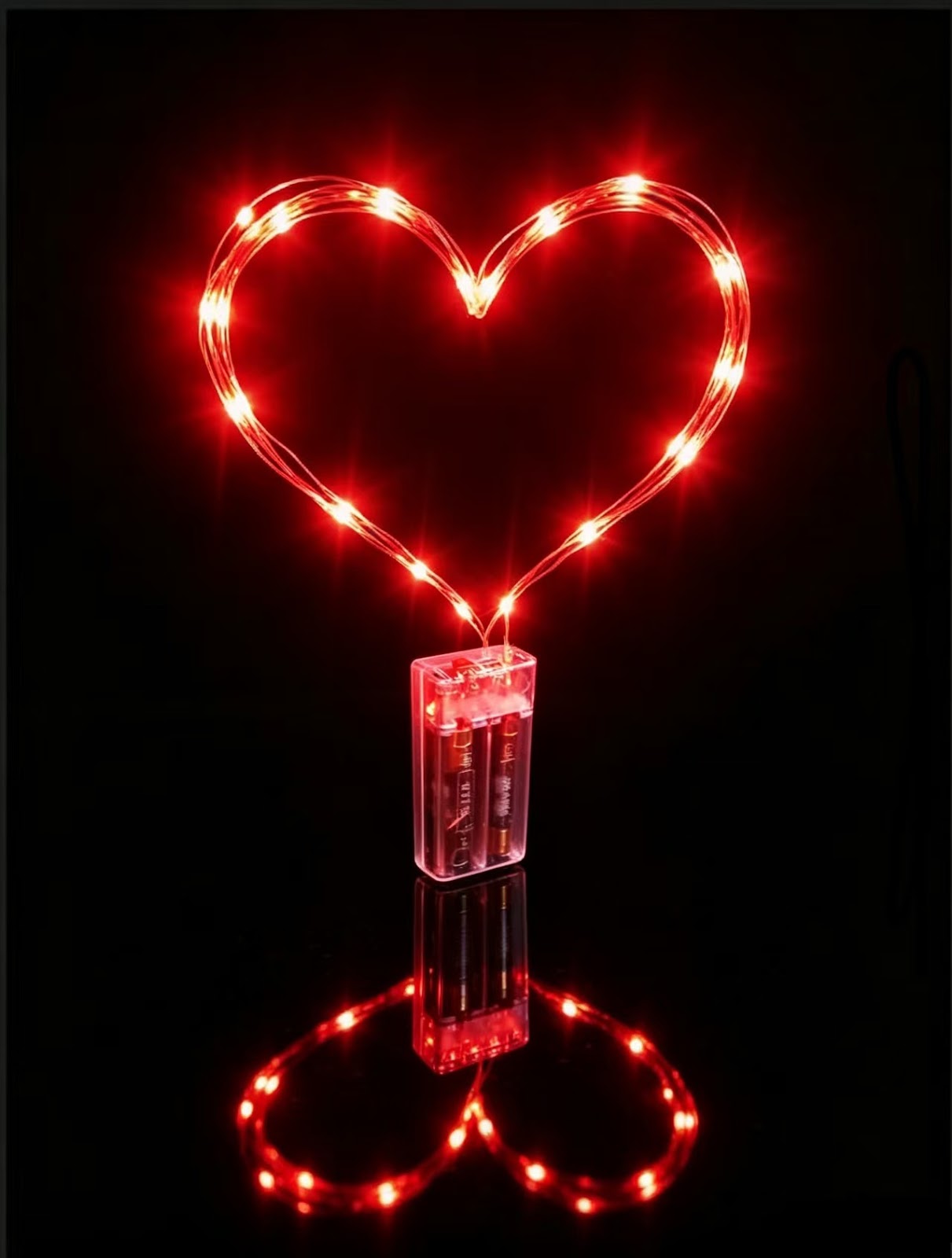LED-Kupferdraht-Lichterkette mit Batteriebox