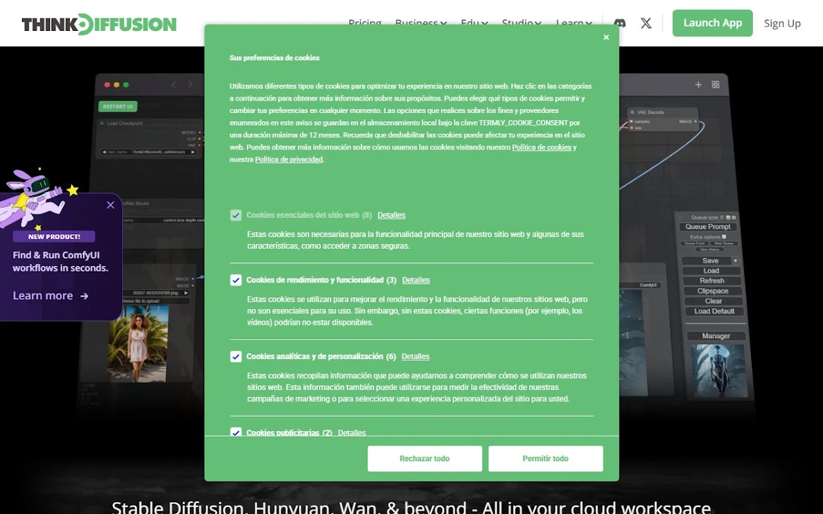 Captura de Think Diffusion
