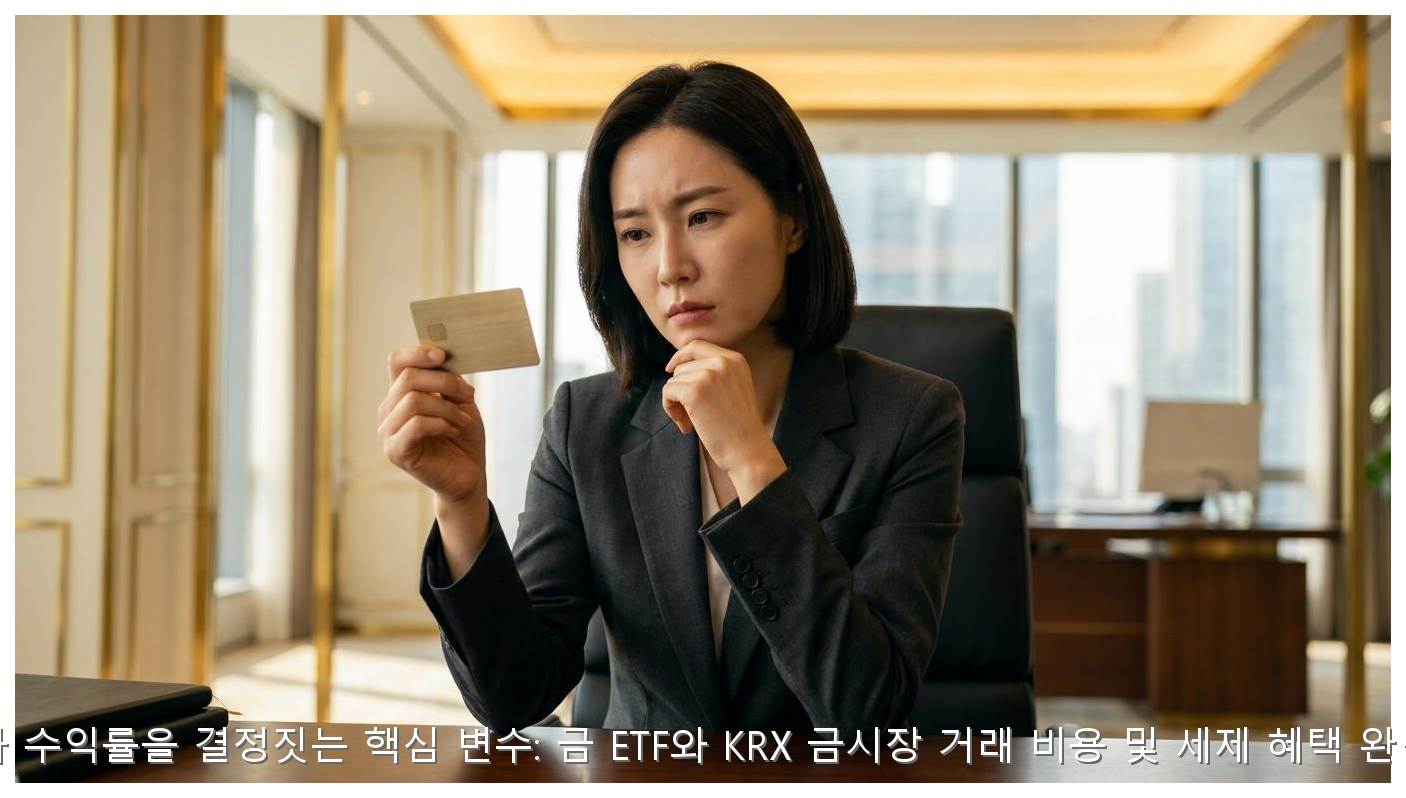 금 ETF vs KRX 금시장 거래 비용 및 세금 혜택 완벽 비교 핵심 안내 및 분석 인포그래픽 (3)