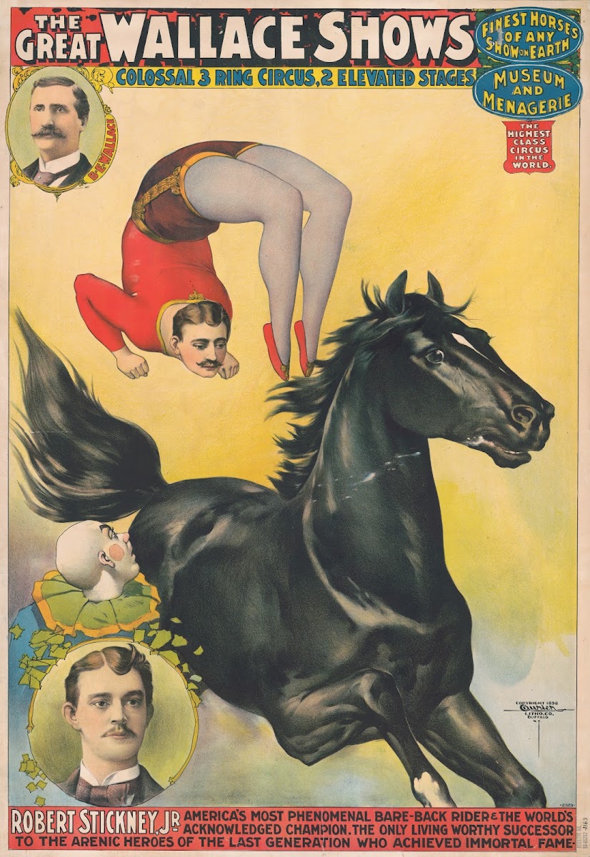 The great Wallace shows colossal 3 ring circus 2 elevated stages 1898