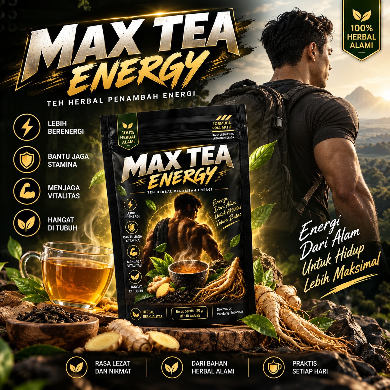 MAX TEA ENERGY Teh Berenergi