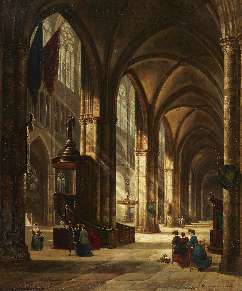 Innenansicht der Kathedrale von Metz 1885