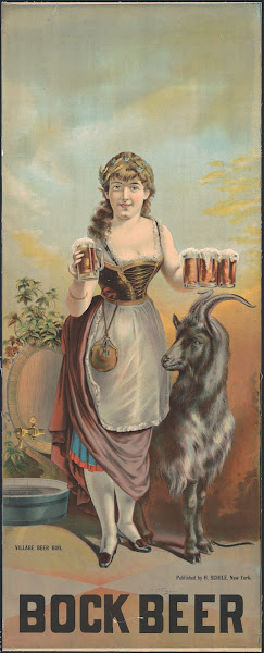Village beer girl bock beer 1885