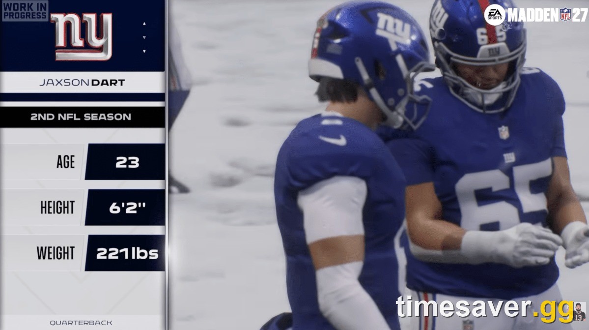 Madden NFL 27 in-game player presentation screen — the Ultimate Team interface players return to each season, with progress carrying into Season 2 on September 9.