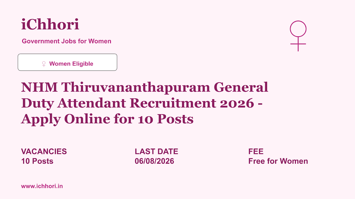 NHM Thiruvananthapuram General Duty Attendant Recruitment 2026 - Apply Online for 10 Posts - iChhori