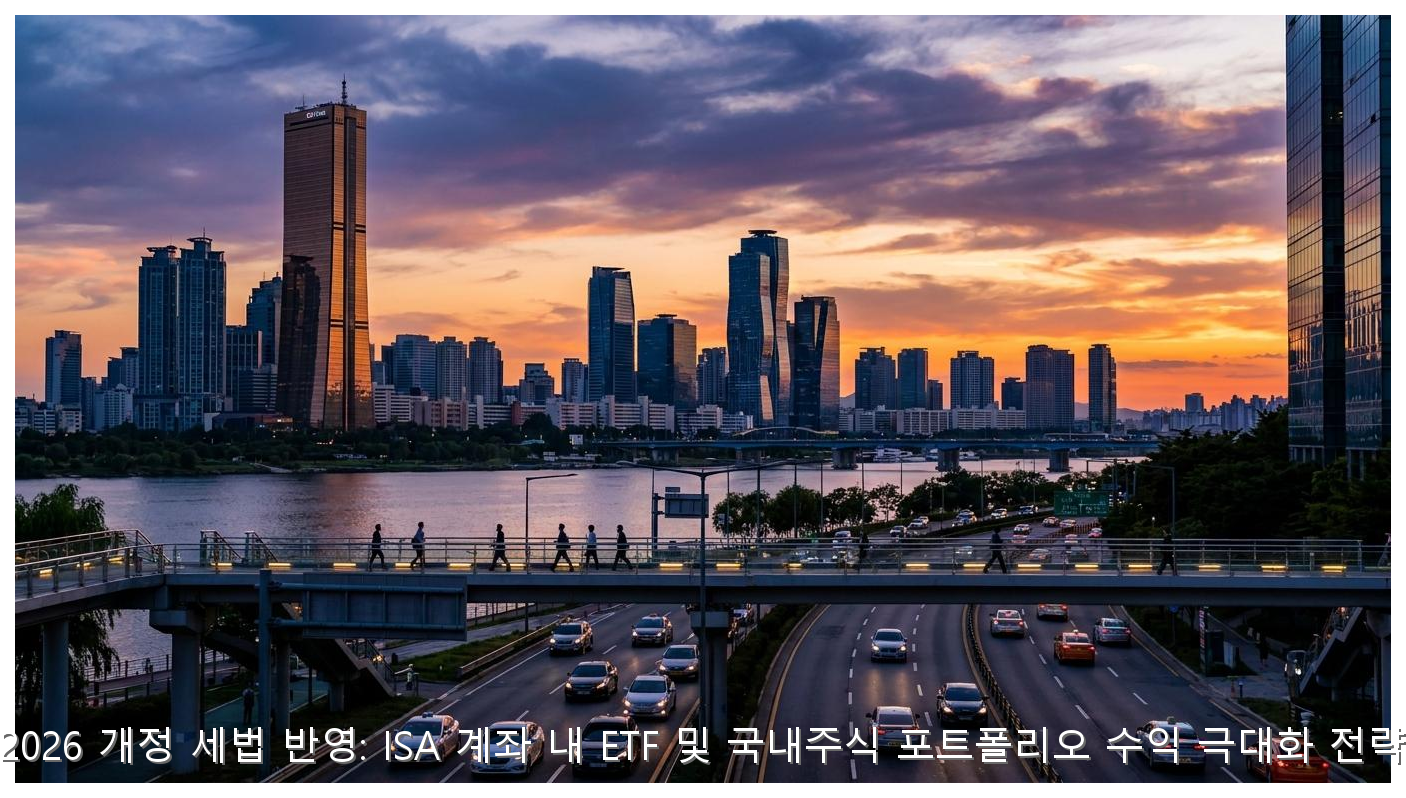2026 개정 세법 반영: ISA 계좌 내 ETF 및 국내주식 포트폴리오 수익 극대화 전략 핵심 안내 및 분석 인포그래픽 (7)