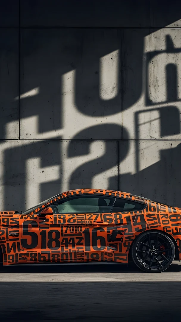 Neon Geometric Grid Pattern in Vibrant Magenta and Cyan