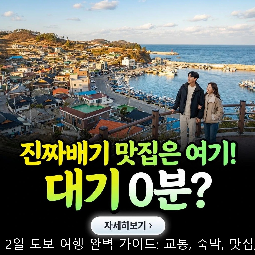 동해 묵호 1박2일: 도보 인생샷 코스 완벽 분석
