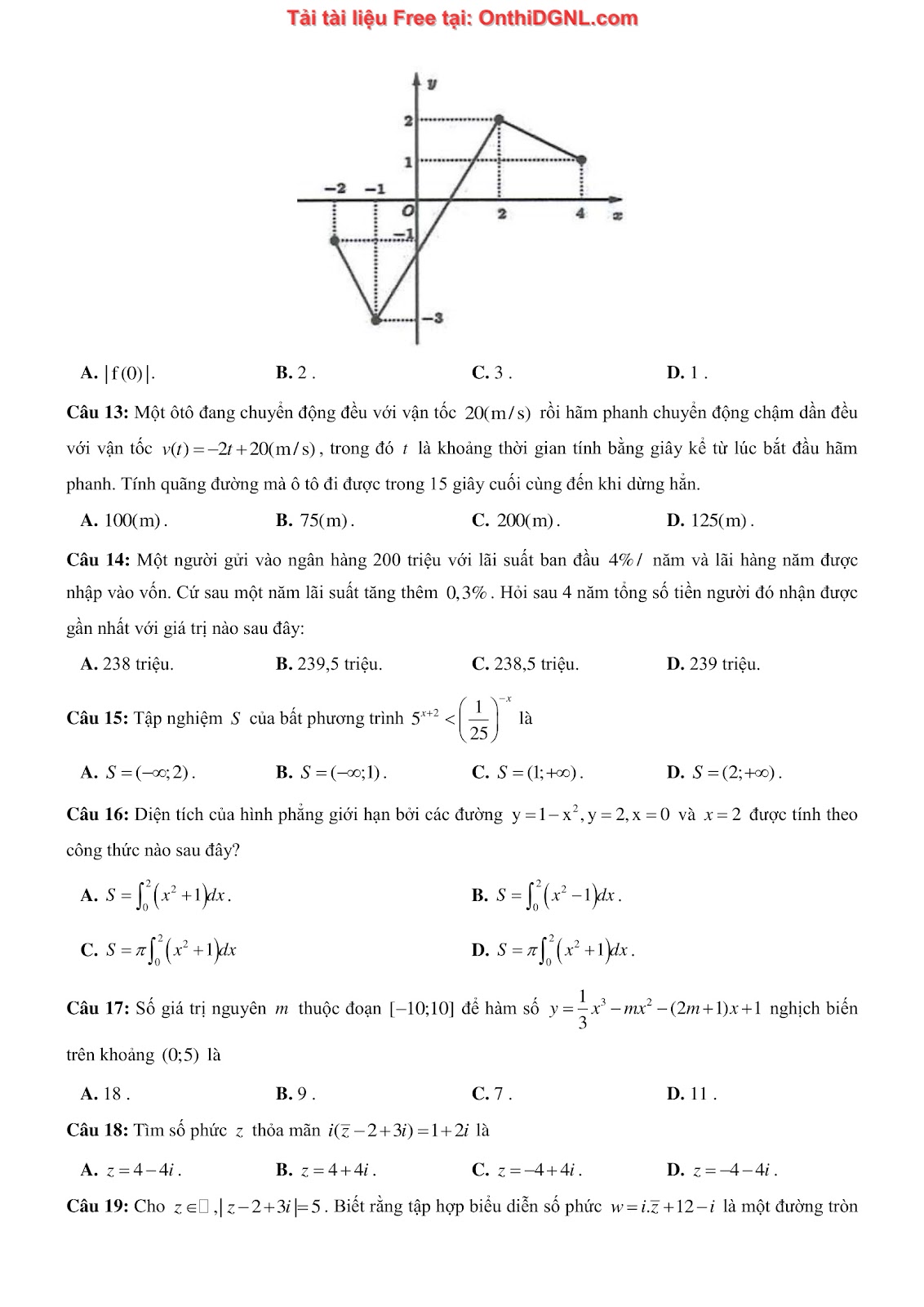 1300 bài tập môn Toán - Ôn thi ĐGNL ĐHQG Hà Nội Phần 20