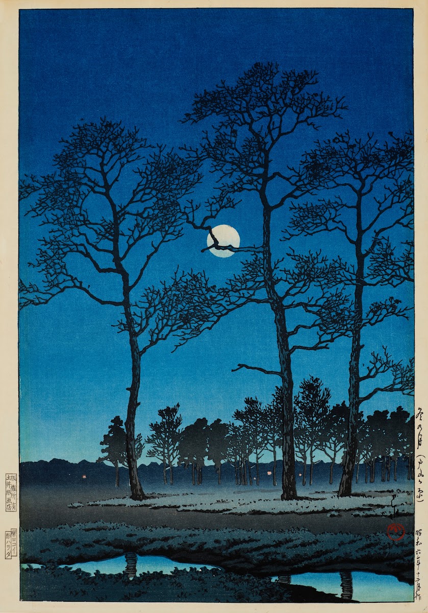 Fuyu no tsuki Toyamagahara Winter moon at Toyamagahara 1931