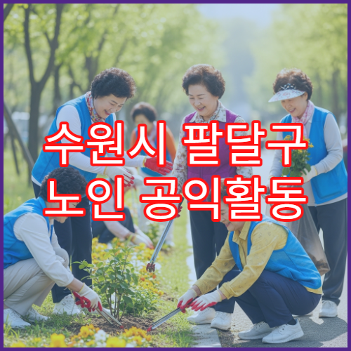 수원시 팔달구 노인 공익활동 신청 방법 및 일정 안내