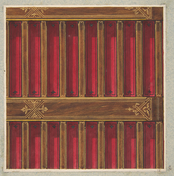 Design for the decoration of a beamed ceiling 184097