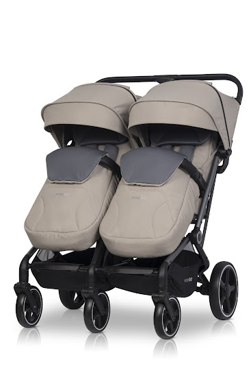 Stroller for twins Easy-Go Echo 2024 beige