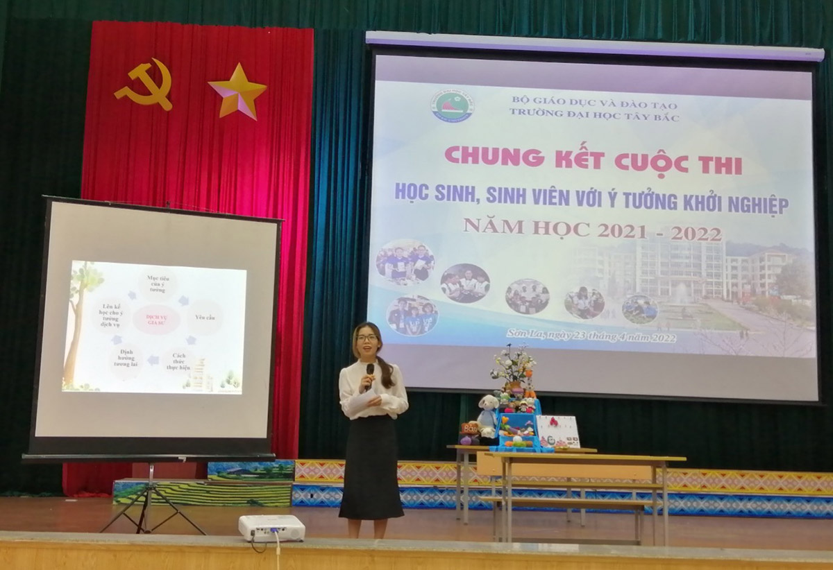 Chung kết Cuộc thi “Học sinh, sinh viên với ý tưởng khởi nghiệp” năm học 2021-2022 tại Trường Đại học Tây Bắc