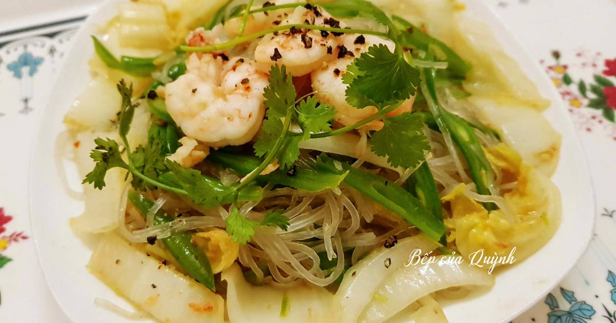 Miến dong xào tôm