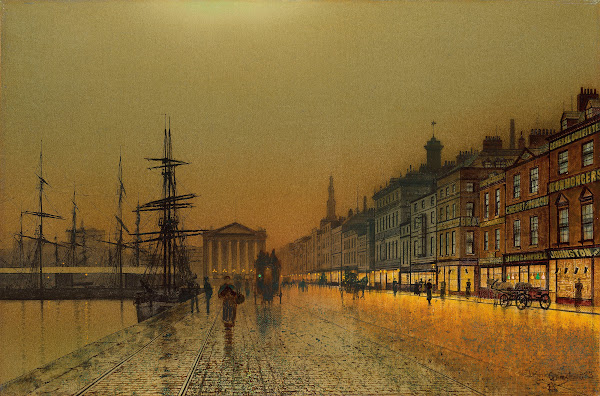 Greenock Harbour at night 1893