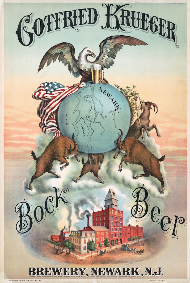Gotfried Kruger brewery Newark NJ Bock beer 1886