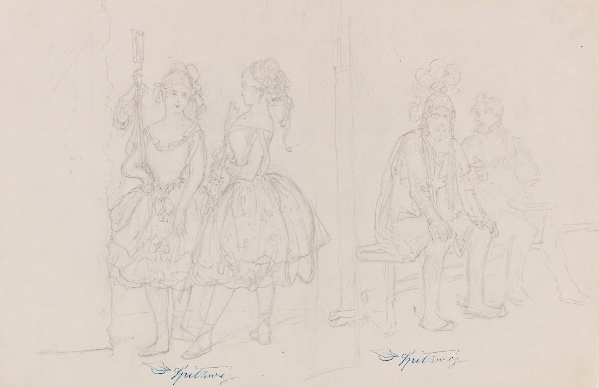 Tänzerinnen hinter den Kulissen 1860
