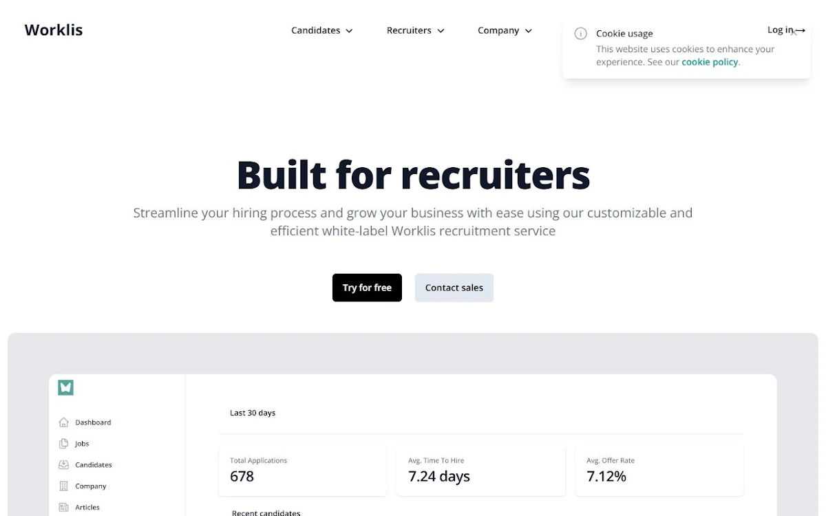 Captura de Worklis Recruitment