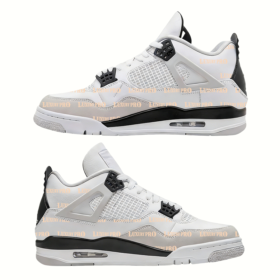 AJ4 high-top sneakers white