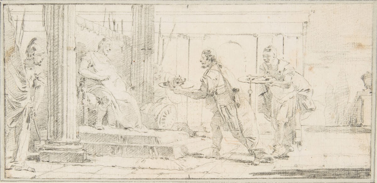 Soldiers Offering the Decapitated Head of a Man and Keys to a General 16961770