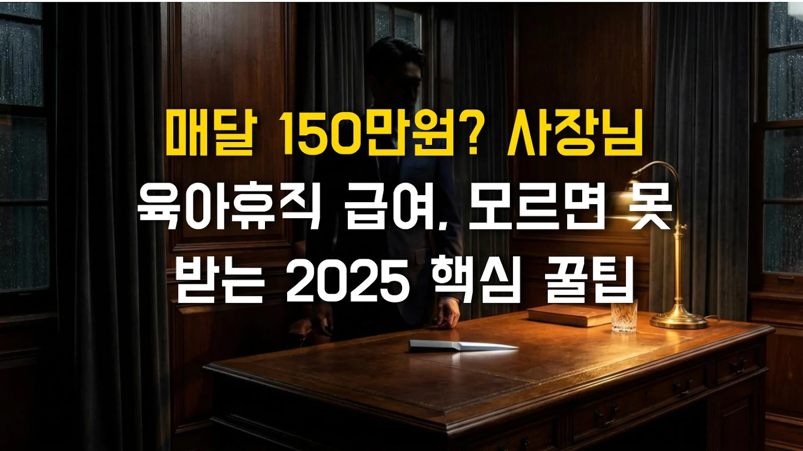 매달 150만원? 사장님 육아휴직 급여, 모르면 못 받는 2025 핵심 꿀팁
