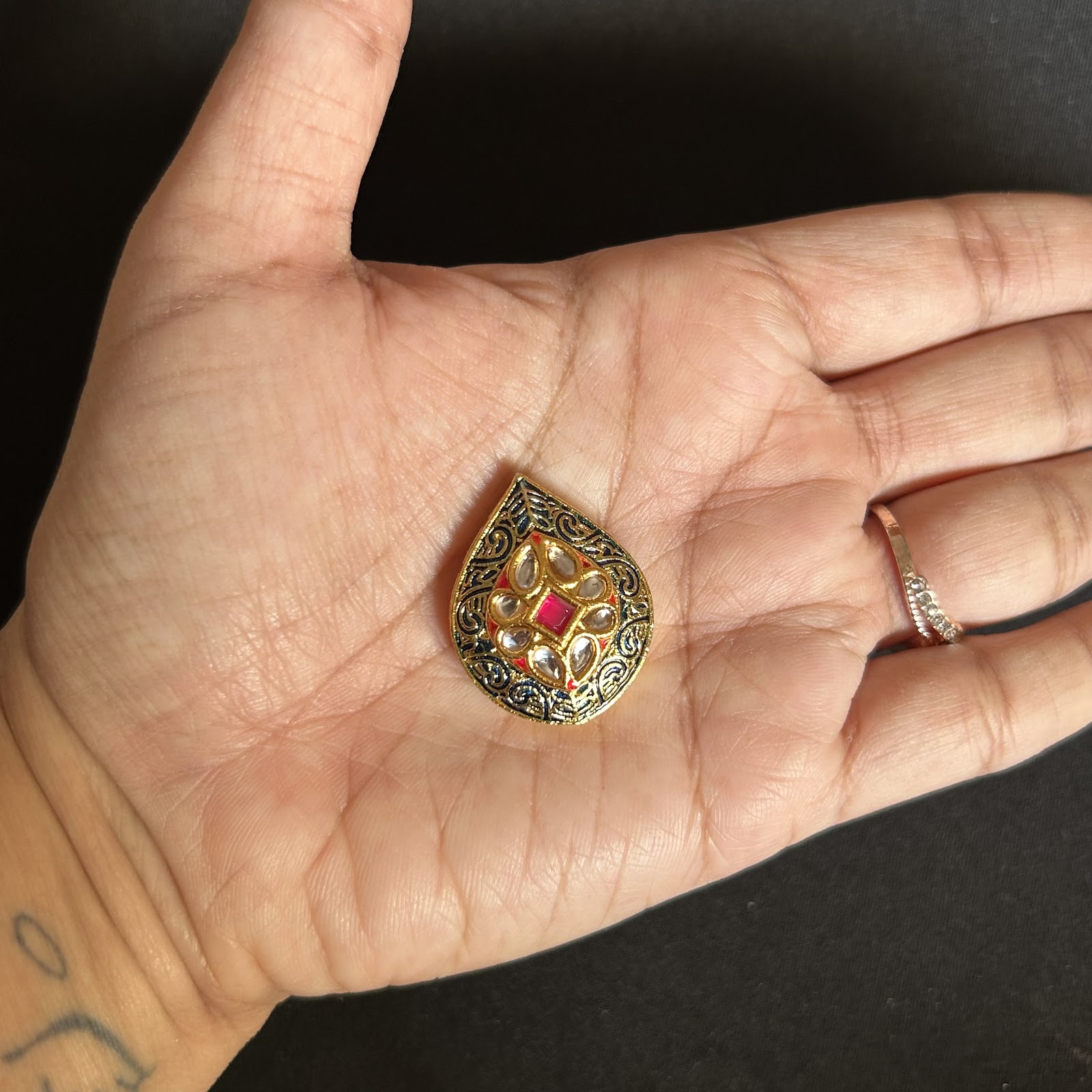 Drop Big Meenakari pendent pack of 1