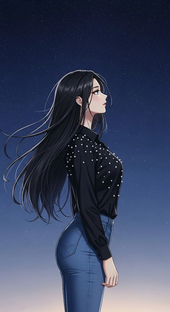 Stargazer Anime Girl