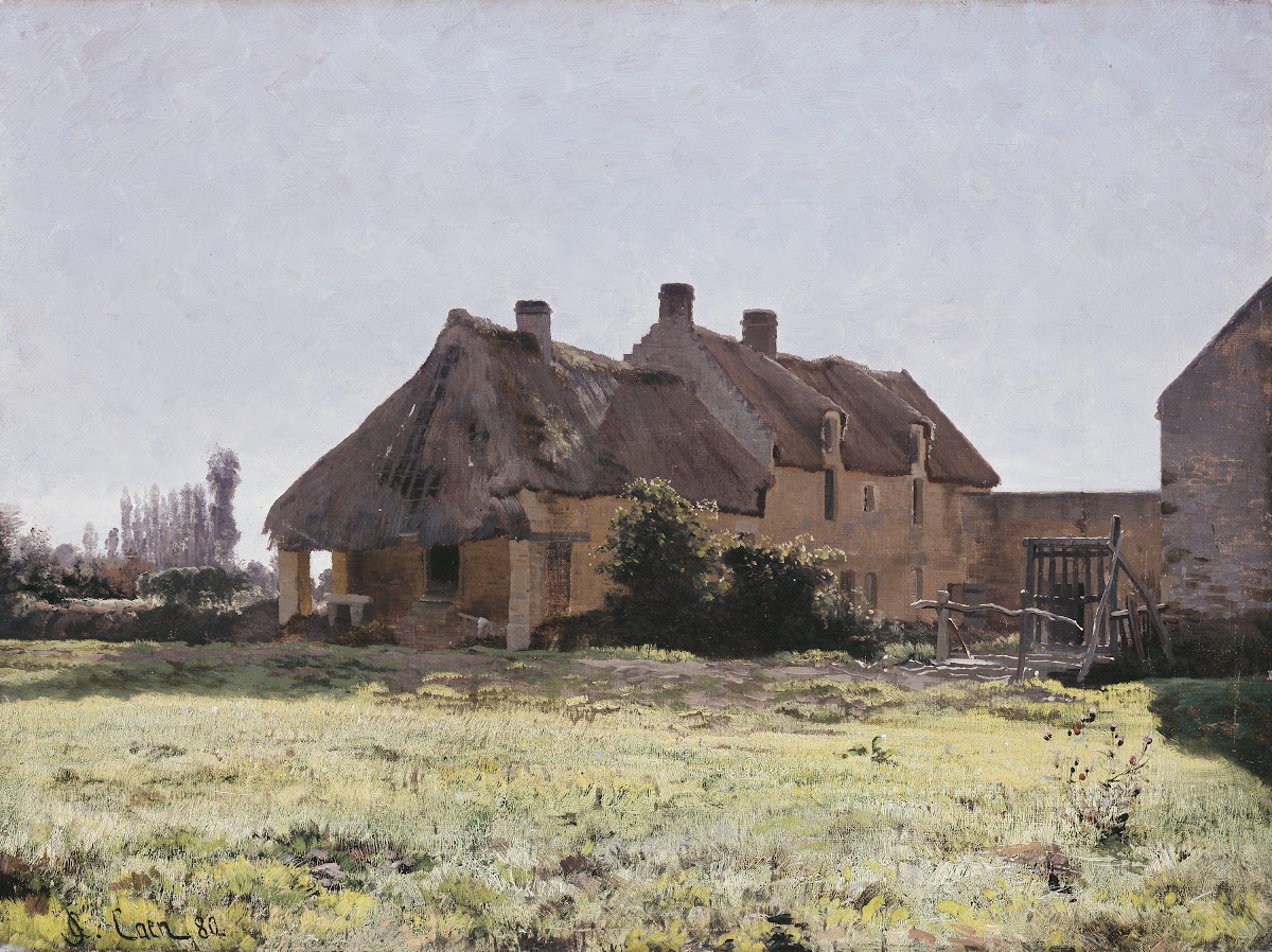 French Farm Study for Ferme Venoix 1881 1880
