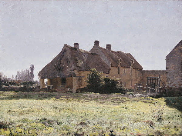 French Farm Study for Ferme Venoix 1881 1880
