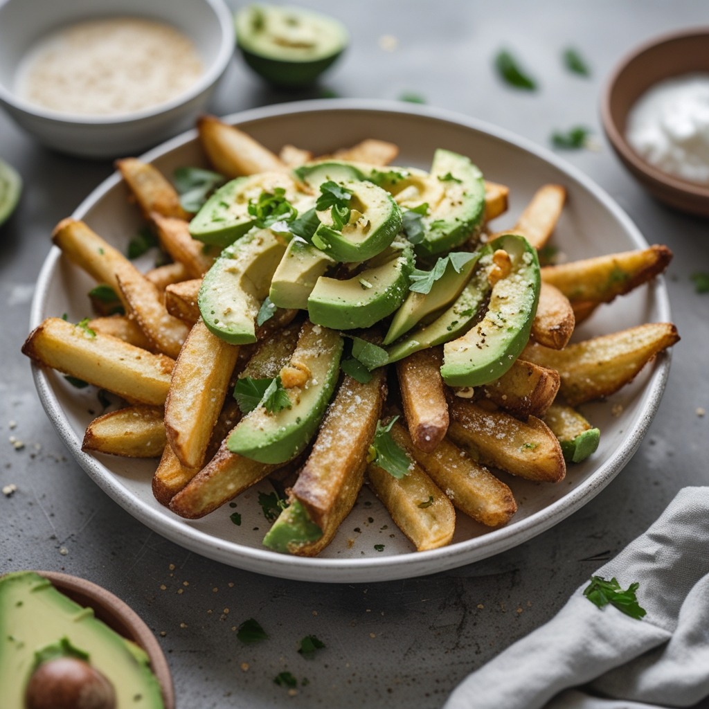 Loaded Crispy Avocado Fries with Smoky Lime Crema