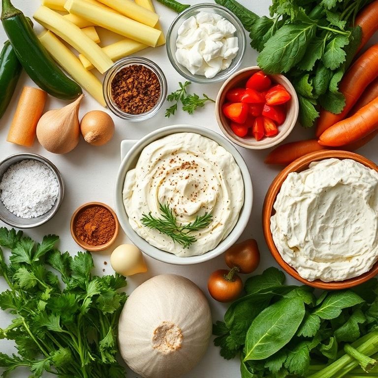Ingredients for Spicy Roasted Jalapeño Cowboy Cream Cheese Dip That Delights – Easy & Creamy Party Starter