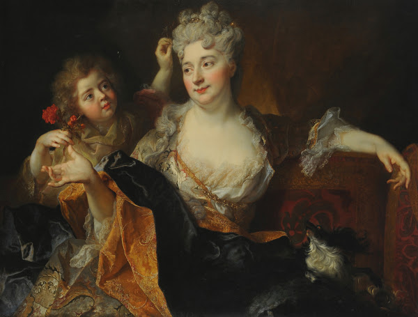 Portrait of Marguerite Elisabeth Forest de Largillierre and her son Nicolas ca 1