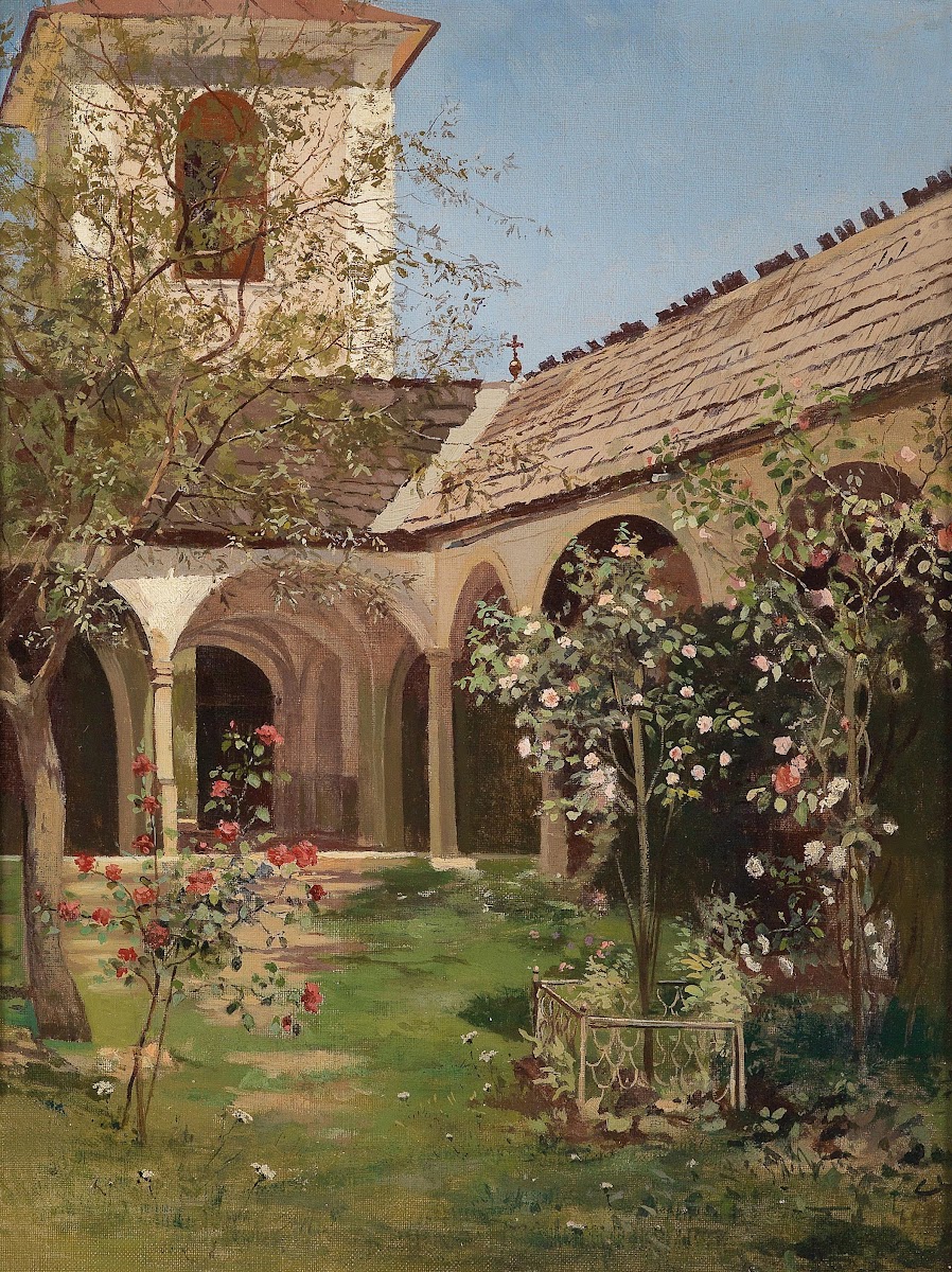 Blühender Klostergarten